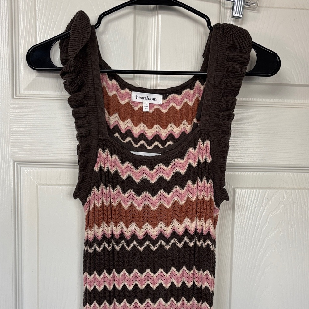 Heartloom Multicolor Zigzag Ruffle Tank